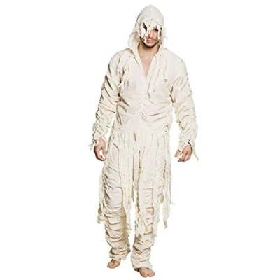 Obrázek Boland Kostým pro dospělé mumie, overal s kapucí, hororová party, karnveal, tématická Halloween, bílá