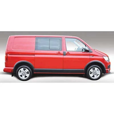 Obrázek RGM Satz Seitenpanele kompatibel mit Volkswagen Transporter T5 2003 2015 &amp; T6 Langer Radstand Doppel Schiebetür Schwarz