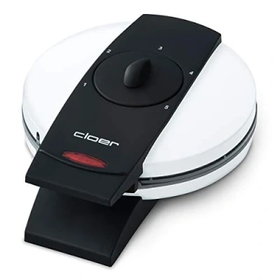 Obrázek Cloer Kulma 261 pro tenké, křupavé rohy, 800 W, velikost oušek 14,5 cm průměr, s nepřilnavým povrchem, plynule volitelný stupeň opečení otočným regulátorem, bílá, kov, único
