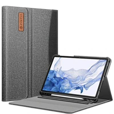 Obrázek Fintie pouzdro pro Samsung Galaxy Tab S8 11 palců 2022 /S7 2020, víceúhlové pozorování Folio ochranné S držákem Pen Přihrádka na dokumenty Auto Sleep/Watch, tmavě šedé