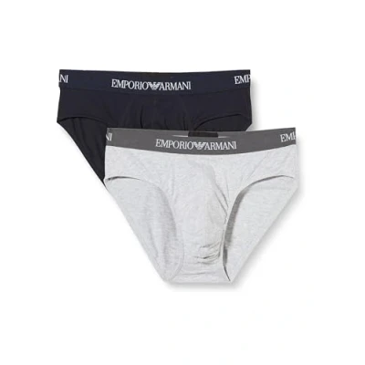 Obrázek Emporio Armani Pánské kalhotky (balení 2 ks), Námořnická modrá / Grey Appleng