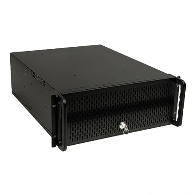 Obrázek UNYKAch Rack Gehäuse 19 Zoll UK4129 4U ATX Format mit 550mm Tiefe, 3X 5,25&quot;, 8X 3,5&quot;, Frontstaubfilter Sicherheitsschlüssel und Zwei USB 2.0 Anschlüssen