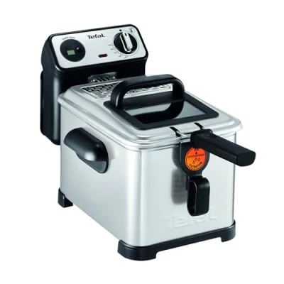 Obrázek Tefal FR5111 Filtra Pro Inox &amp; Design fritéza 2400 W objem: 3 litry oleje exkluzivní systém filtrace volba teploty: 150 C 190 časovač ušlechtilá ocel, šedá