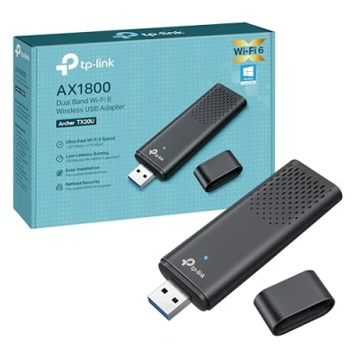 Obrázek TP Link Archer TX20U WLAN Stick pro PC, AX1800 Dual Band, kompatibilní pouze s Windows 11/10, USB 3.0, MU MIMO, OFDMA, WPA3 šifrováním