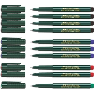 Obrázek Faber Castell fixy Fine Pen 1511, 0,4 mm, barevně tříděné, 10 tužek