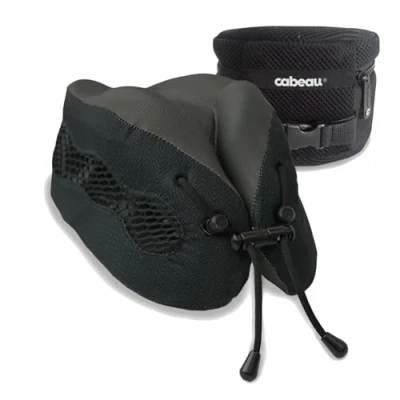 Obrázek Cabeau Evolution Cool Travel Pillow The Best Air Circulating Head and Neck Memory Foam Cooling Black