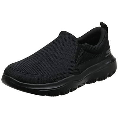 Obrázek Skechers Pánské GO WALK EVOLUTION ULTRA IMPEC Slip On Trainers, Černá textilie