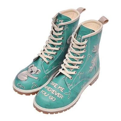 Obrázek DOGO Long Boots Veganské dámské boty a udržitelné pestré kotníkové Trendy pohodlné kozačky pro dámy, tyrkysová
