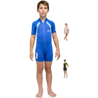 Obrázek Cressi Kid Shorty Wetsuit 1,5 mm dětský neoprenový oblek Ultra Stretch Neopren, růžová/bílá, XXL (7/8 let)