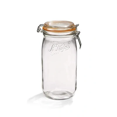 Obrázek Le Parfait 3219003 Mason Jar, 1,5 l, 8,5 cm (průměr), 6 kusů