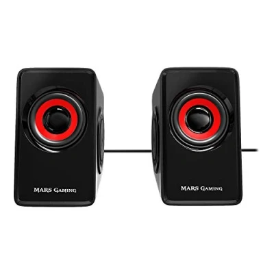 Obrázek MARSGAMING MS1, herní reproduktor, 6 ovladačů, kompaktní, USB, černý a červený
