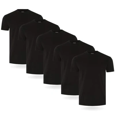 Obrázek FM London Herren T Shirt 3/5er Pack Hochwertige Shirts mit leicht tailliertem Design