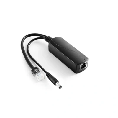 Obrázek REVODATA Gigabit PoE Splitter 12 V/2A DC5,5 * 2,5 mm konektor, 48 V na DC V/2 A výstup, kompatibilní 5,5 2,1 mm, IEEE802.3af/at 10/100/1000 Mbps, aktivní adaptér Plug &amp; Play