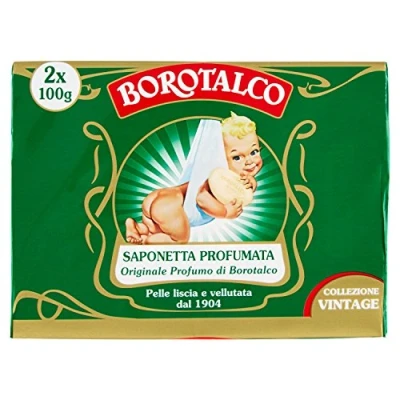Obrázek Borotalco, pevné mýdlo, voňavé s vůní brorotalku ideální pro hygienu vašich rukou, hladkou a sametovou pokožku dvě mýdla à 100 g