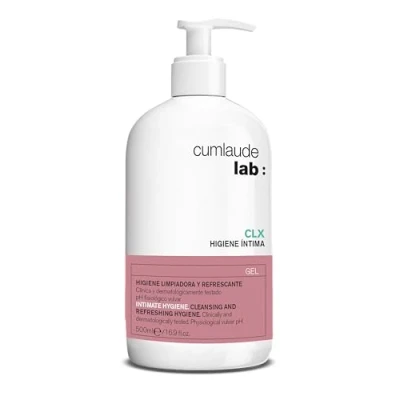 Obrázek Cumlaude Lab intimní hygiena CLX, čisticí roztok pro hygienu, během menstruace, těhotenství, po porodu, hypoalergenní, bez mýdla a barviv, testováno gynekologicky 500 ml