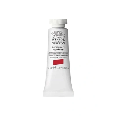 Obrázek Winsor &amp; Newton 605466 Designer kvaš permanentní alizarinový armesin, tuba 14 ml matné krycí barvy kvaše, ideální pro kvašové galerie, brilantní, stálobarevné s velkou silou
