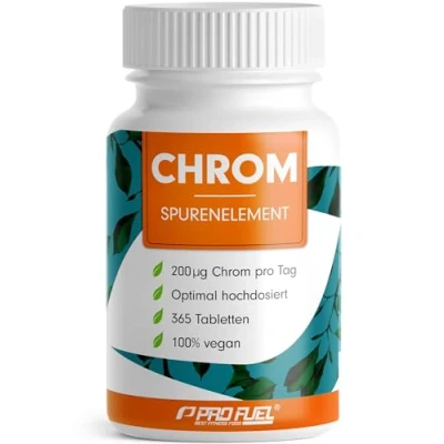 Obrázek Chrom pikolinát 365 x tablety s 200 mcg chromu optimálně vysoké dávky normální hladina cukru v krvi a metabolismus makronutrientů bez přísad laboratorně testováno certifikátem veganský