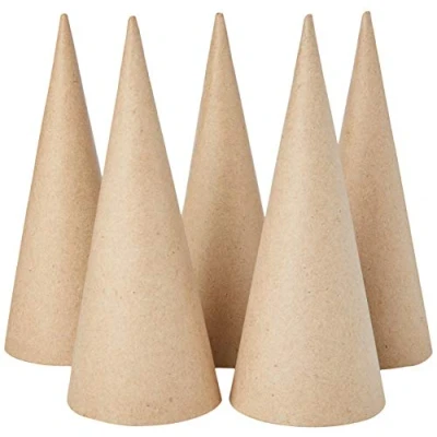 Obrázek Creativ 265061 5 kužel z papírmače, 20 cm, béžová, kusů