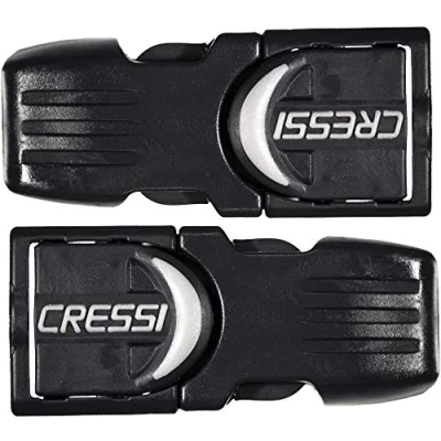 Obrázek Cressi Flossen náhradní díly Buckles Frog Pro Light Master Pair, černá/stříbrná, jednotná velikost