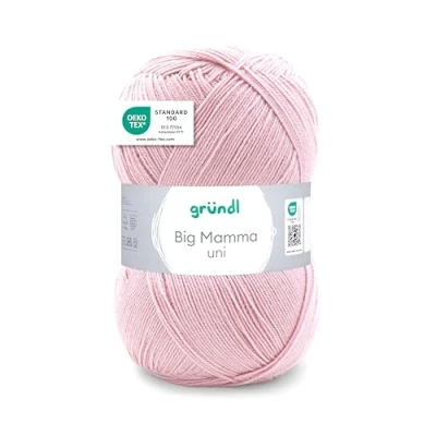 Obrázek Gründl Big Mamma uni (pletací a háčkovací příze s charakterem podobným vlně ze 100% polyakrylu, 400 g / 1040 m, tloušťka jehlic: 3,5 4,5, 1 x g), středně šedá, 29 16 12 cm