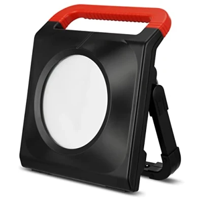 Obrázek REV Stavební reflektor WORKLIGHT pracovní světlo se dvěma zásuvkami, 50 W, 4300 lm, 6500 K, IP54, černý