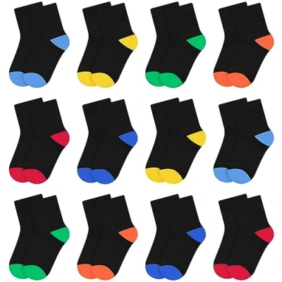 Obrázek L&amp;K II 10/12 párů dětských ponožek chlapci dívky sportovní ponožky zimní bavlna malé děti do tenisek barevné Cotton Baby Boy Socks Toddler 2819, 12 2876