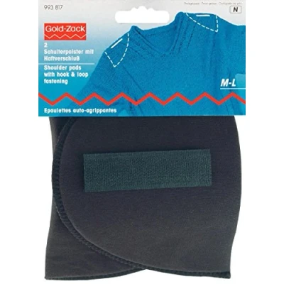 Obrázek Prym Černá 993817 Ramenní vycpávka půlměsíc upevňovací uzávěr PA M L, polyester, 160 x 115 15 mm, 2 kusy,
