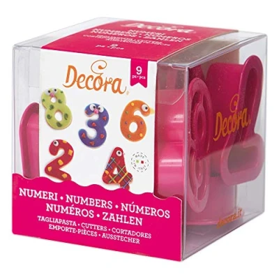 Obrázek Decora Set mit 9 Messern. 5,2 x 2,2 cm, Kunststoff, Rot