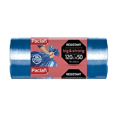 Obrázek Paclan Pytle na odpadky 50 x 120 l, modré, kusů