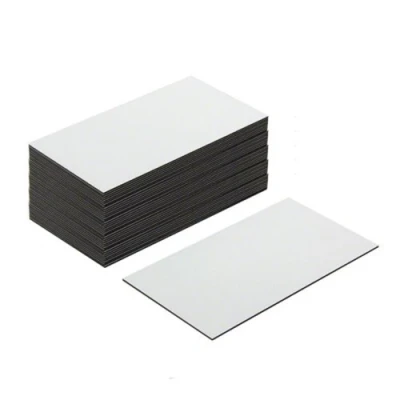 Obrázek Magflex® Lite Flexible Gloss White Trockenwischoberfläche Magnetetiketten 89mm Lang x 51mm Breit Packung 100