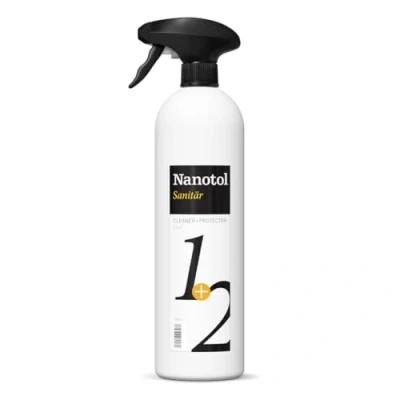 Obrázek Nanotol Sanitární 1+2, hybridní profesionální koupelnový čistič s efektem Easy to clean čistí, odvápňuje a utěsňuje současně (1000 ml)