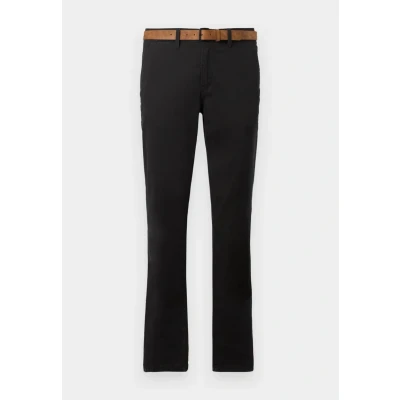 Obrázek TOM Tailor Denim SLIM FIT Chino WITH BELT kalhoty, Muži, Velikost: 36x32, Black