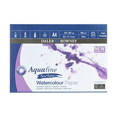 Obrázek DIN A4 Aquafine akvarel svorkovnice rýsovací 300 g 12 Folio
