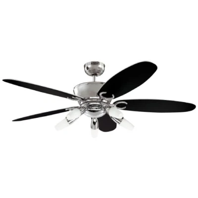 Obrázek Westinghouse Lighting 132 cm stropní ventilátor Arius 72559 s pěti světly a křídly, chromované provedení opálovým sklem z mléka, 7255940