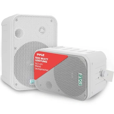 Obrázek Pyle Bluetooth reproduktor, box, hudební reproduktory, soundbox, zvukové Loudspeaker, odolné 16,5 cm boxy, montáž na zeď/strop, hudba