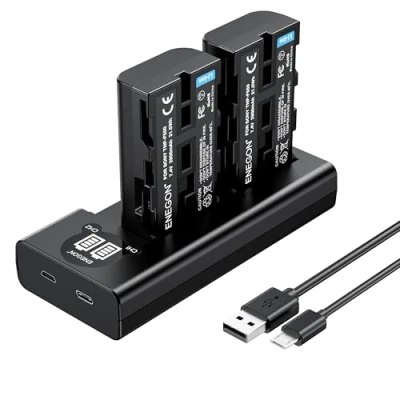 Obrázek NP F550 náhradní baterie (2 kusy) a Smart LED Dual USB nabíječka pro Sony CCD RV100 RV200 SC5 SC9 TR1 TR940 digitální fotoaparáty as CN 160 216 304 YN 300 VL600 Video
