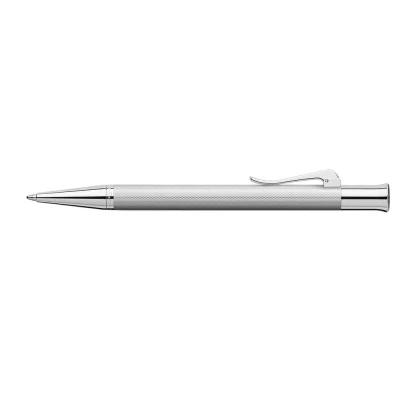 Obrázek Graf von Faber Castell Otočné kuličkové pero giloche rhodiované celokovové plnicí systém originální náplň do kuličkového pera, stříbrná, 146534, 1 kus (1 ks v balení)