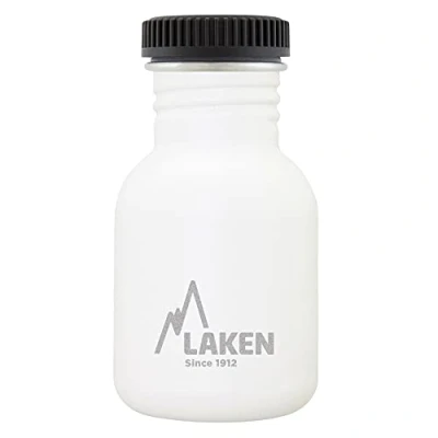 Obrázek Laken láhev Basic Steel, z ušlechtilé oceli pro děti a dospělé, standardní ústa šroubovací uzávěr, 0,35 l bílá