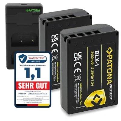 Obrázek PATONA 2X V1 Protect akumulátor BLX 1 (2400 mAh) vč. NTC senzoru a krytu s PD Performance USB nabíječkou 161713 (max. 1500 mA) kompatibilní se systémem OM