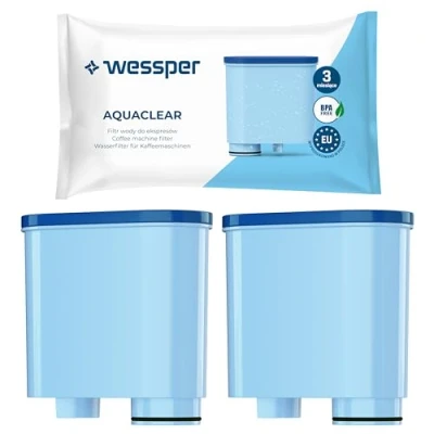 Obrázek Wessper Kartušy s vodním filtrem kompatibilní kávovarem Philips Aquaclean CA6903/10 CA6903/22 CA6903 a Saeco, filtrační patrona aktivním uhlím pro plně automatický kávovar balení 2 ks