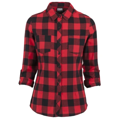 Obrázek Urban Classics Košile, Ženy, Velikost: Large, Black/red