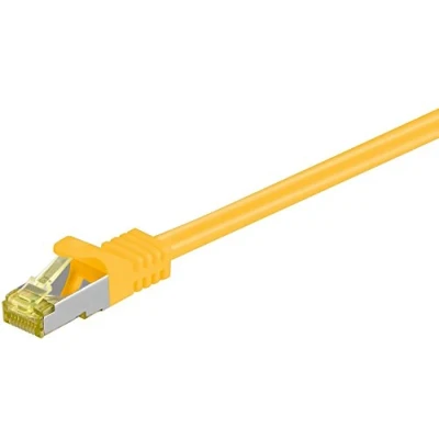 Obrázek Goobay 91674 RJ45 Patchkabel CAT 6A S/FTP (PiMF) mit 7 Rohkabel / 500 MHz Netzwerkkabel Internetkabel RJ 45 Stecker LAN Kabel Gelb 30m