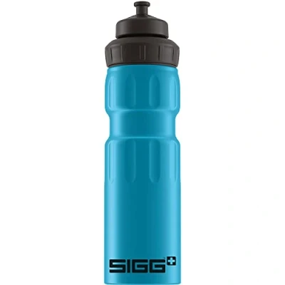 Obrázek SIGG Hliníková cyklistická láhev na pití WMB Sports Blue Touch s 3stupňovým sportovním uzávěrem certifikováno podle klimatu zabezpečená proti vytečení lehká jako pírko bez BPA