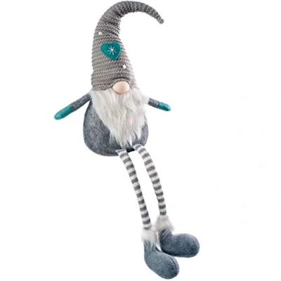 Obrázek WeRChristmas Sitzende Weihnachtsmannfigur mit weichen Beinen, Mehrfarbig, 54 cm