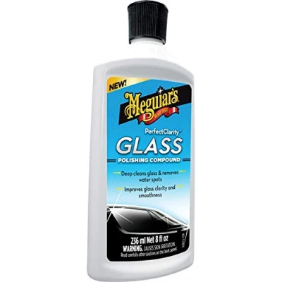 Obrázek Meguiar&#039;s Leštěnka na sklo G8408EU Perfect Clarity Glass Polishing Compound, čistič hloubky skla, 236 ml