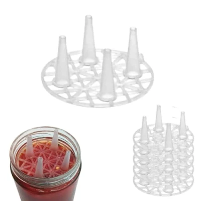 Obrázek mikken 6 fermentovací mřížky plast Ø 70 mm pro kvašení bez závaží, vhodné zavařovací sklenice s víkem TO 82