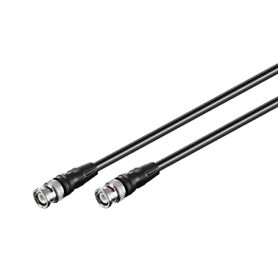 Obrázek Goobay 71433 BNC Kabel RG58 Koaxialkabel 0,5m / Stecker auf 50 Ohm Koaxial Schwarz geschirmt Verlängerungskabel