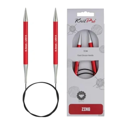 Obrázek KnitPro K47167 kruhová pletací jehla, hliník, červená, 100 cm / 9 mm
