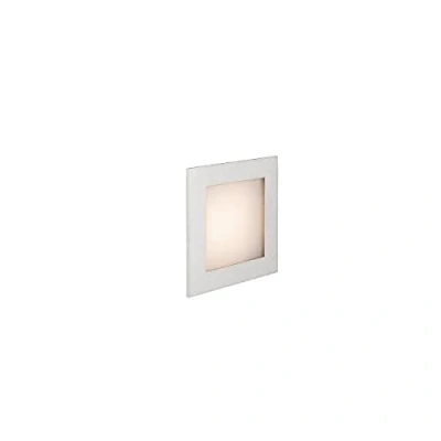 Obrázek SLV LED vestavné svítidlo Frame Basic nástěnné a stropní pro montáž hranaté, stříbrné, 2700 K teplá bílá stylové svítidlo, vestavný zářič osvětlení schodiště, schodišťové