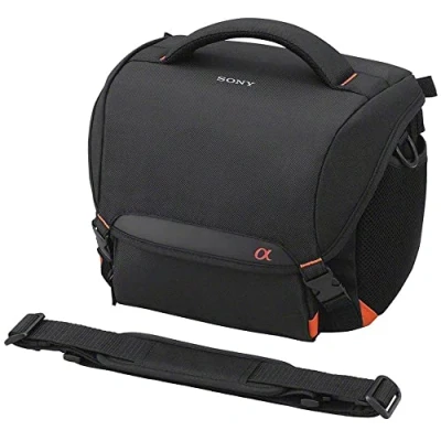 Obrázek Sony LCSSC8 LCS SC8 polstrovaná taška pro DSLR fotoaparát s přídavným objektivem, černá